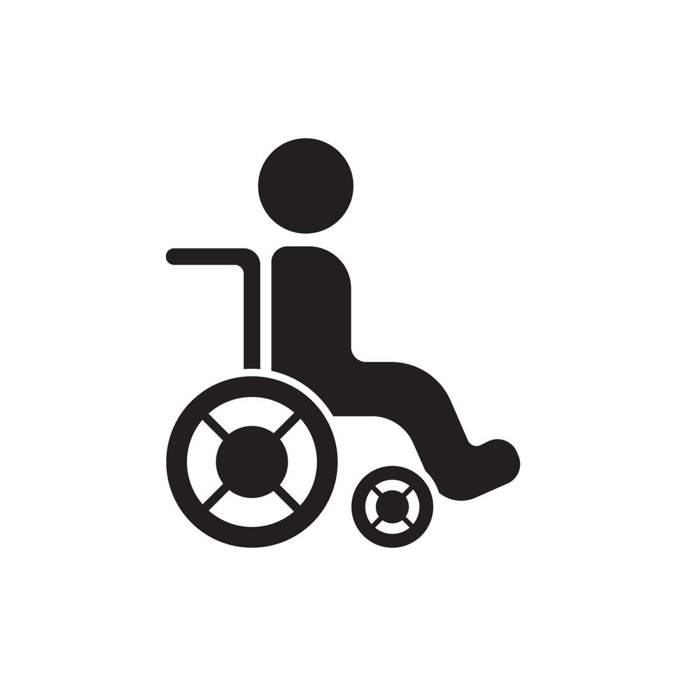 Simple wheelchair symbol icon,illustration design template. vector