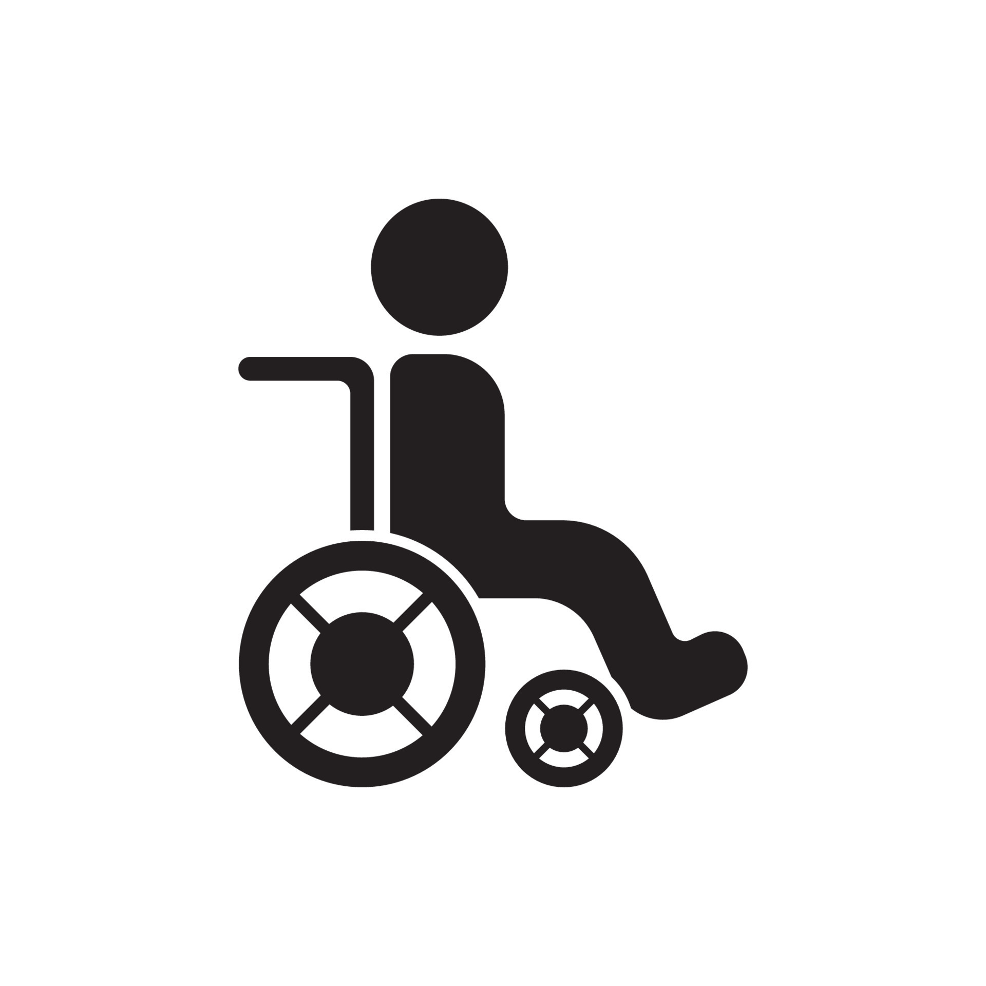 Simple wheelchair symbol icon,illustration design template. 21616272