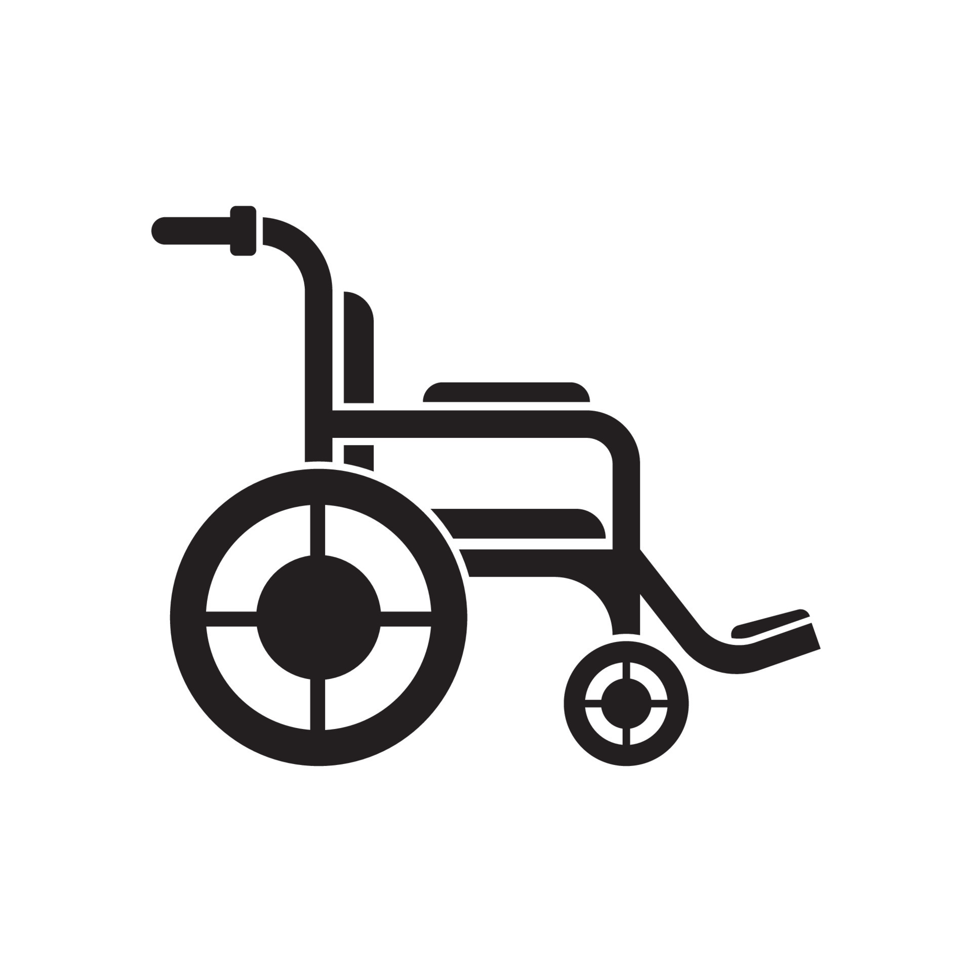 Simple wheelchair symbol icon,illustration design template. 21616273