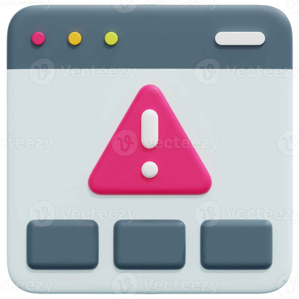 alert 3d render icon illustration png