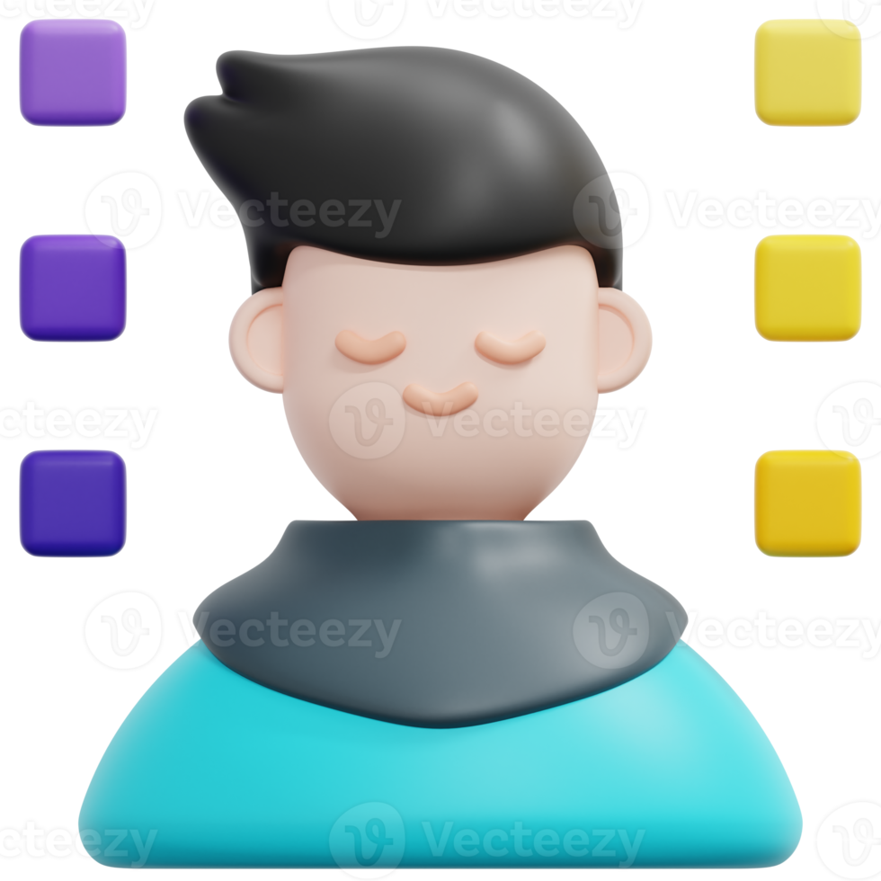 avatar 3d geven icoon illustratie png