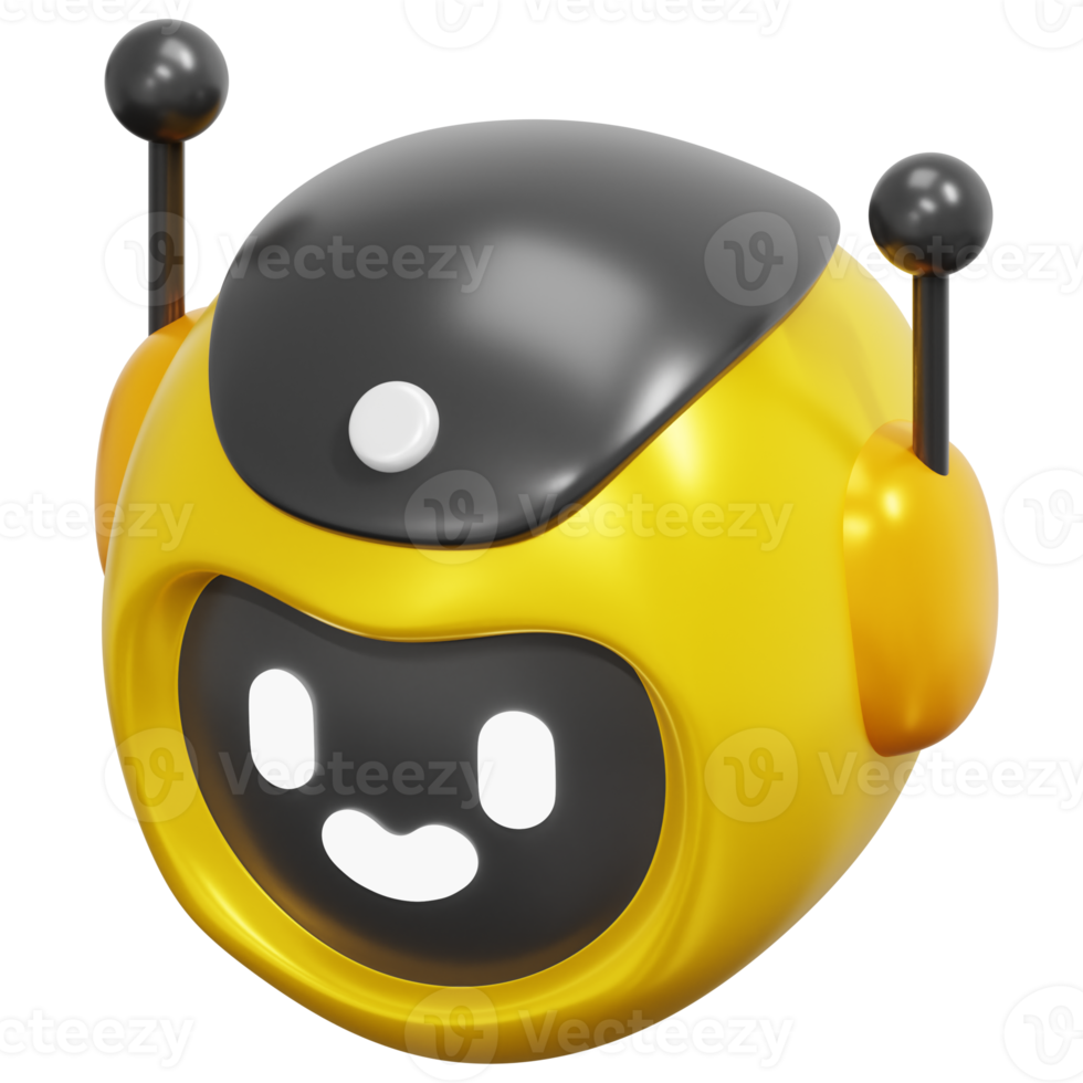 bot 3d render icon illustration png