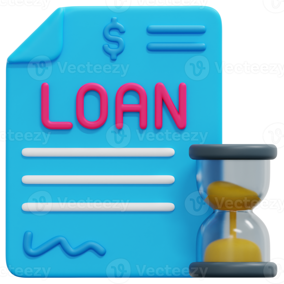 loan 3d render icon illustration png