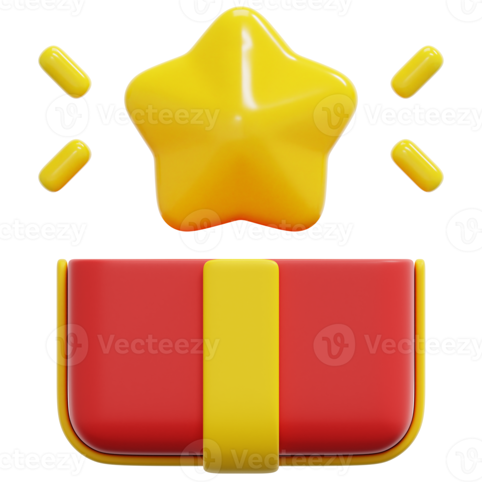 gift 3d render icon illustration png