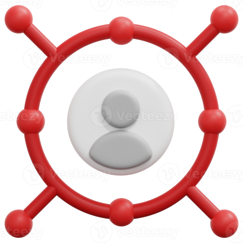 illustration d'icône de rendu 3d affilié png