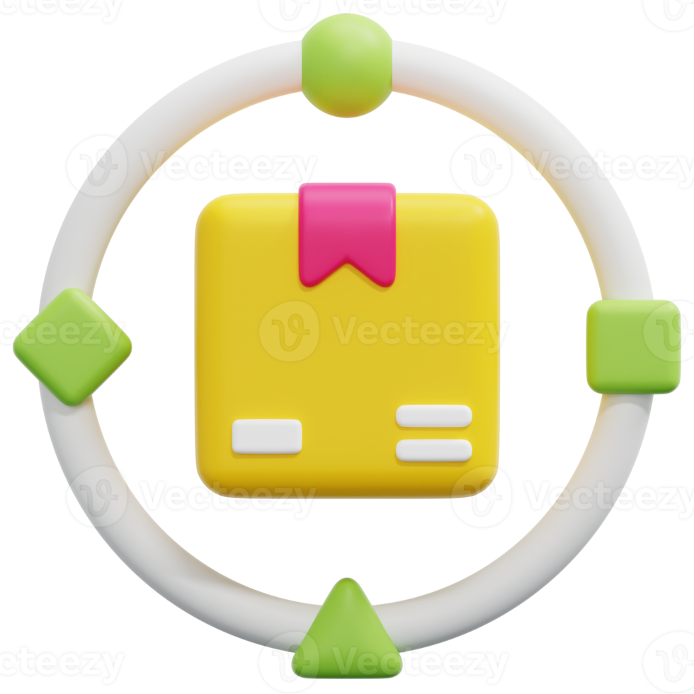 supply chain 3d render icon illustration png