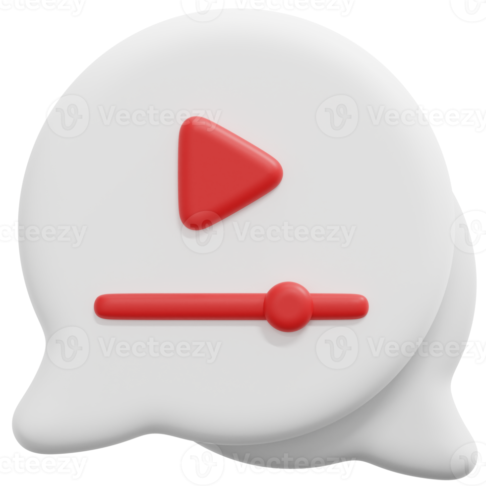 video marketing 3d render icon illustration png