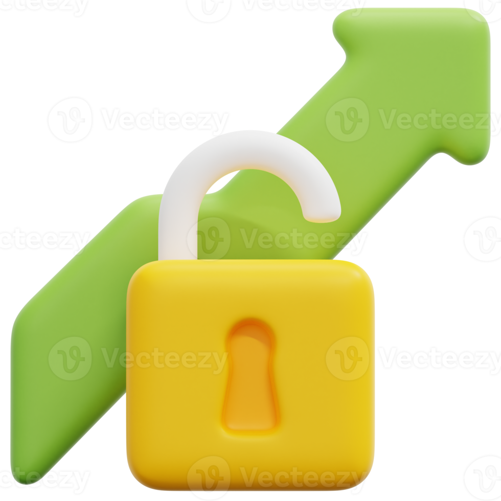 growth 3d render icon illustration png