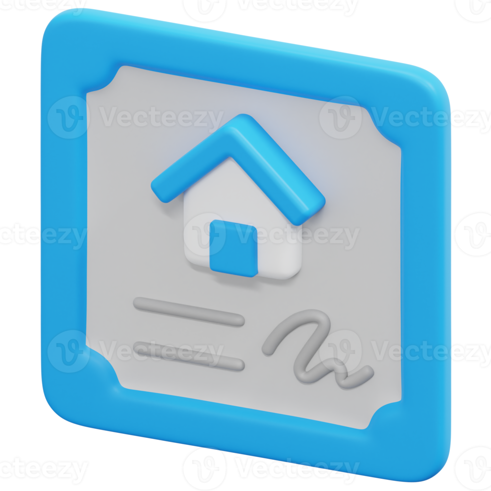 certificate 3d render icon illustration png