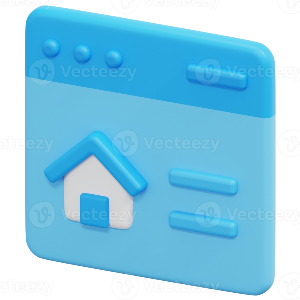 web 3d render icon illustration png