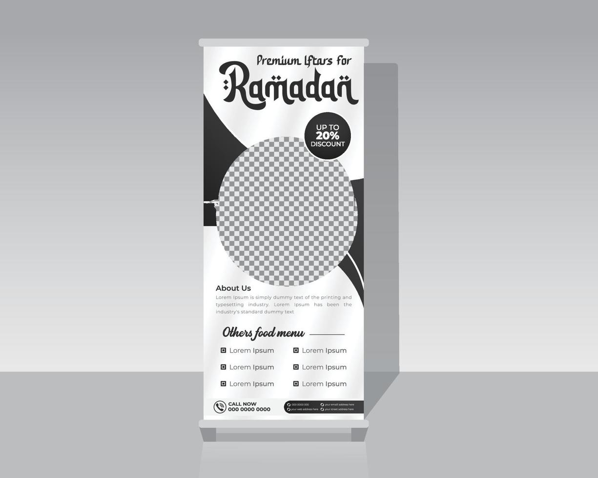 Food Roll Up Banner vector