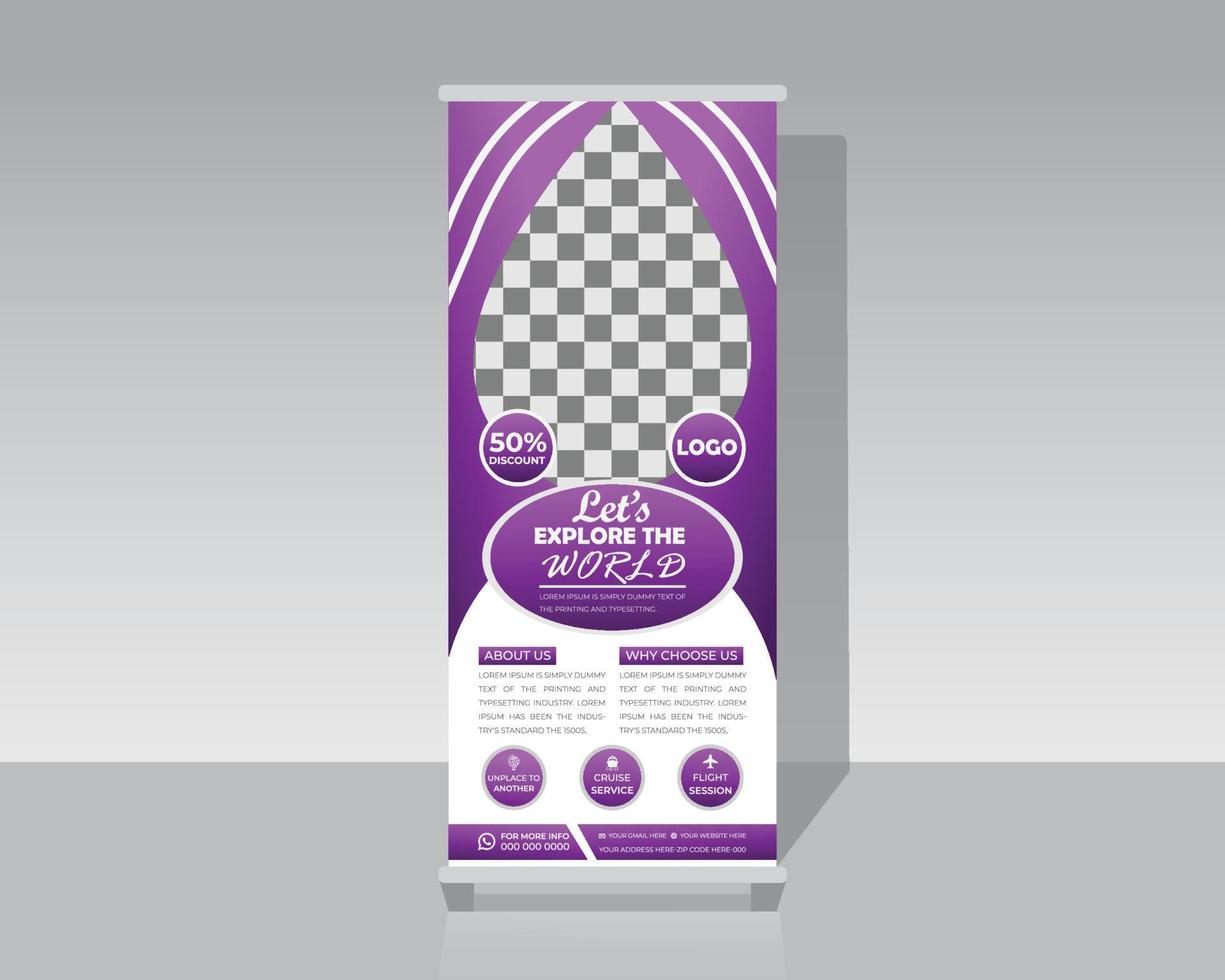 Food Roll Up Banner vector