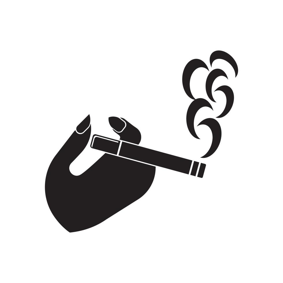 cigarrillo sitio y No de fumar símbolo, icono vector ilustración diseño modelo.