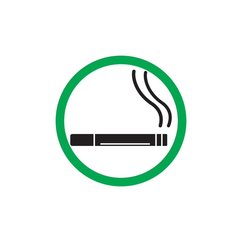 Cigarette place and no smoking symbol,icon vector illustration design template.