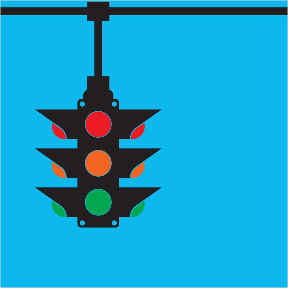 Traffic light sign symbol,icon illustration design template. vector