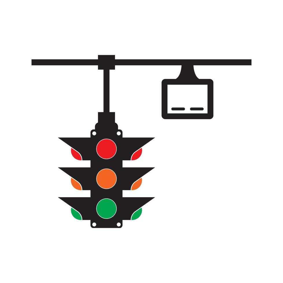 Traffic light sign symbol,icon illustration design template. vector