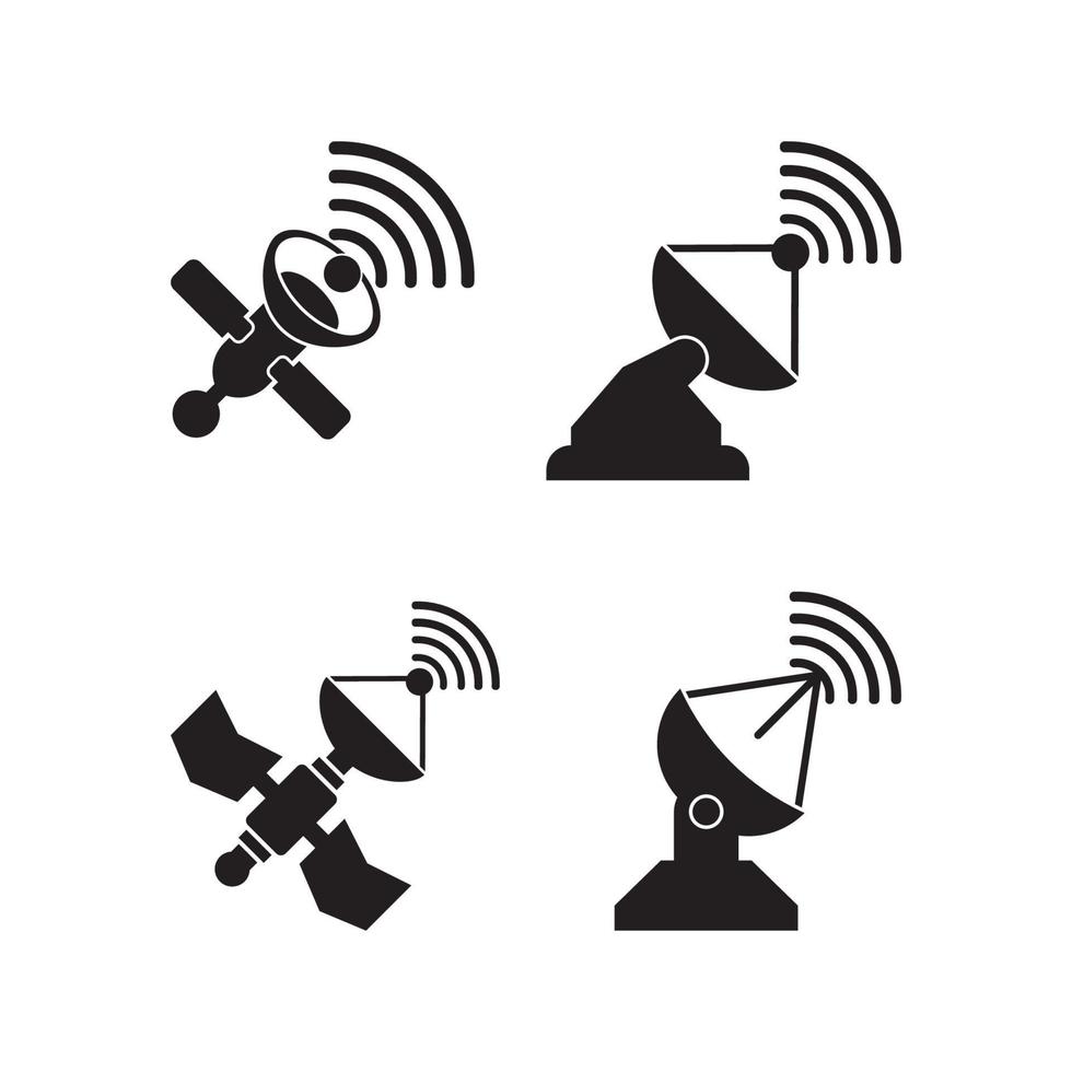 Satellite signal icon symbol,vector illustration design template vector
