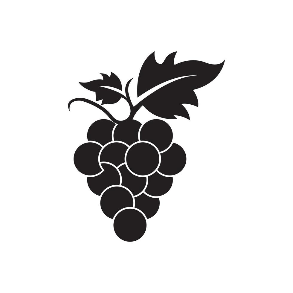 uva icono vector ilustración logo diseño