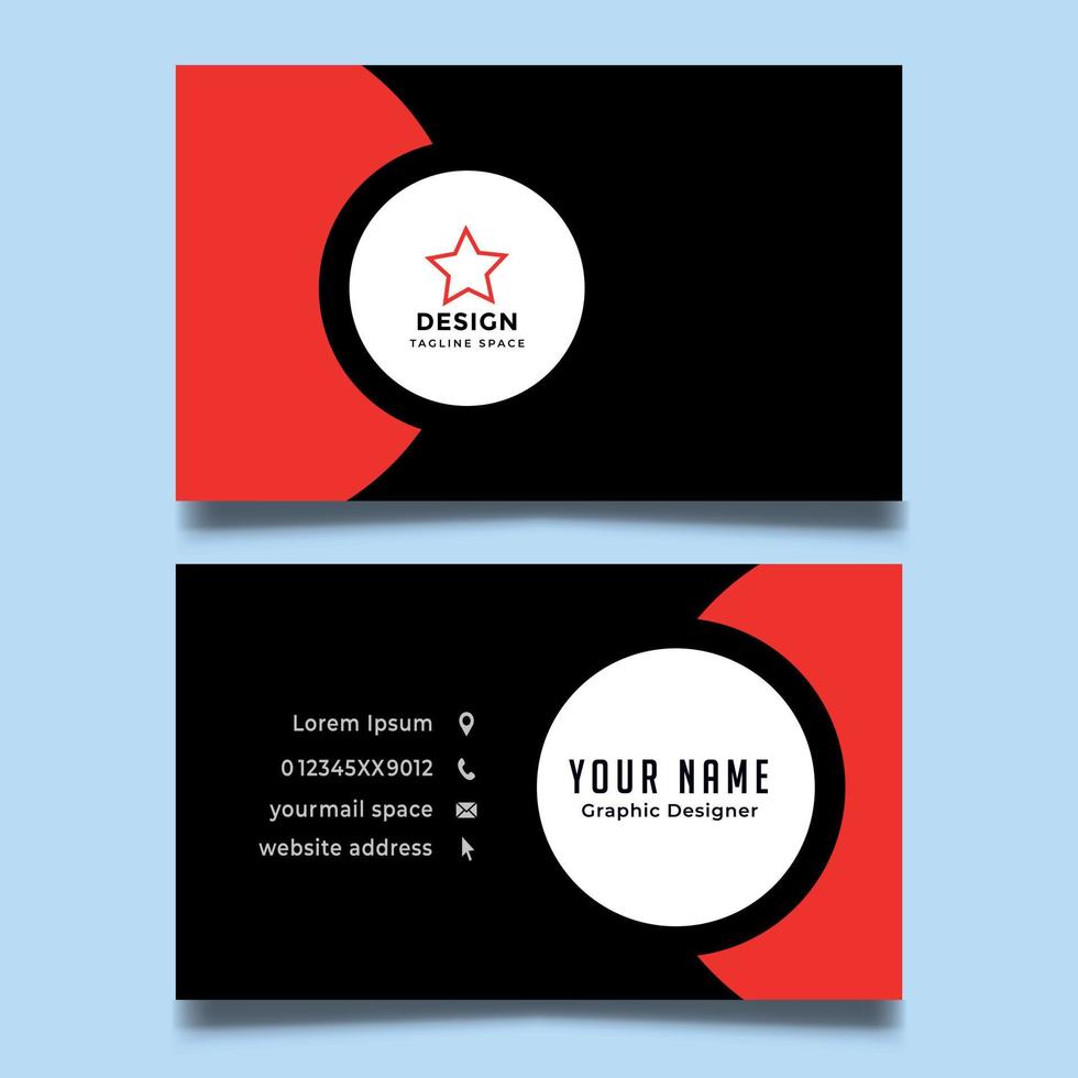 modern black and red business card design. creative modern illustration vector