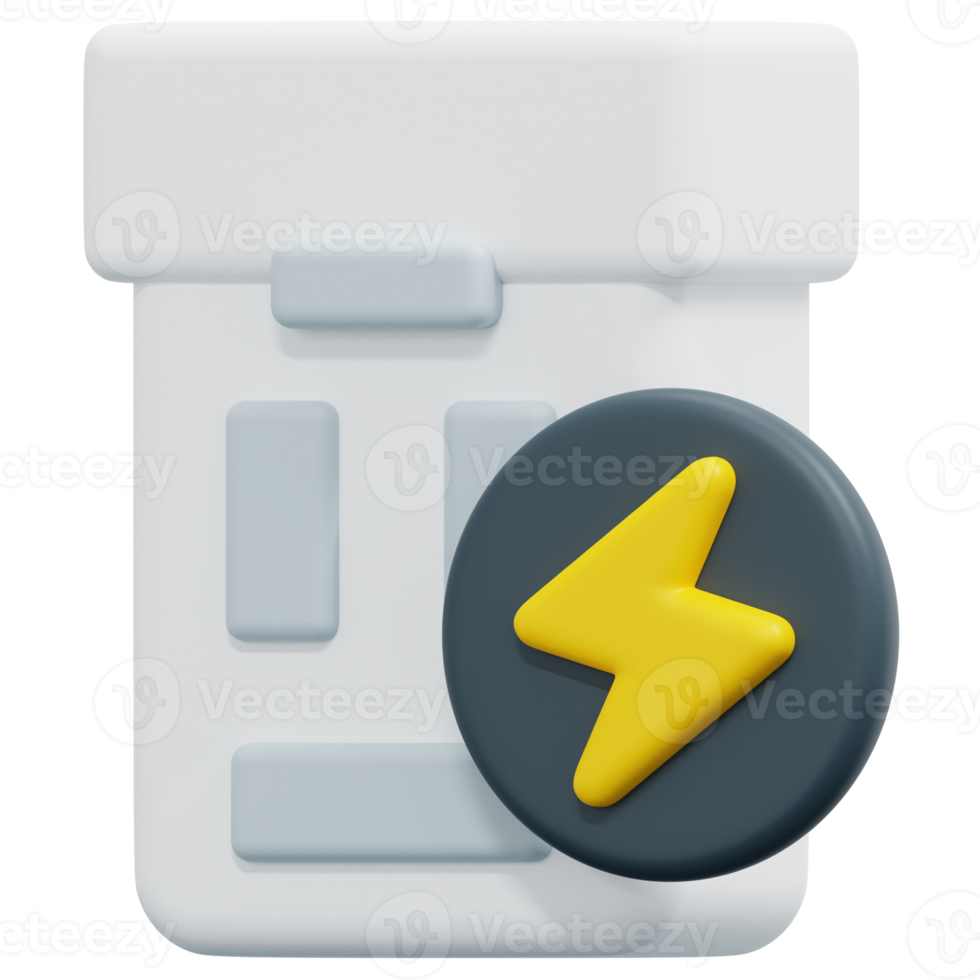 battery 3d render icon illustration png
