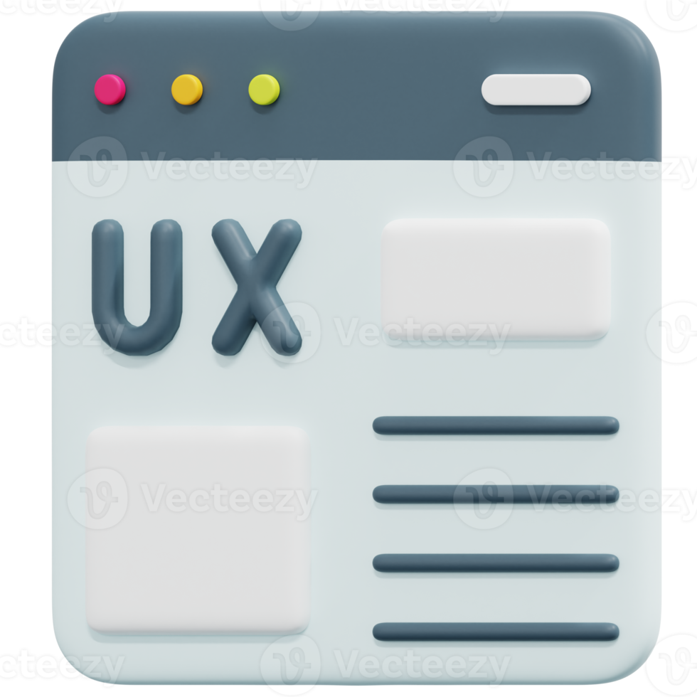 UX interfaccia 3d rendere icona illustrazione png
