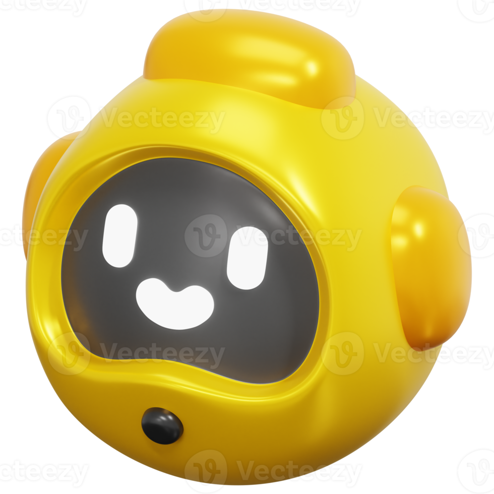 bot 3d render icon illustration png