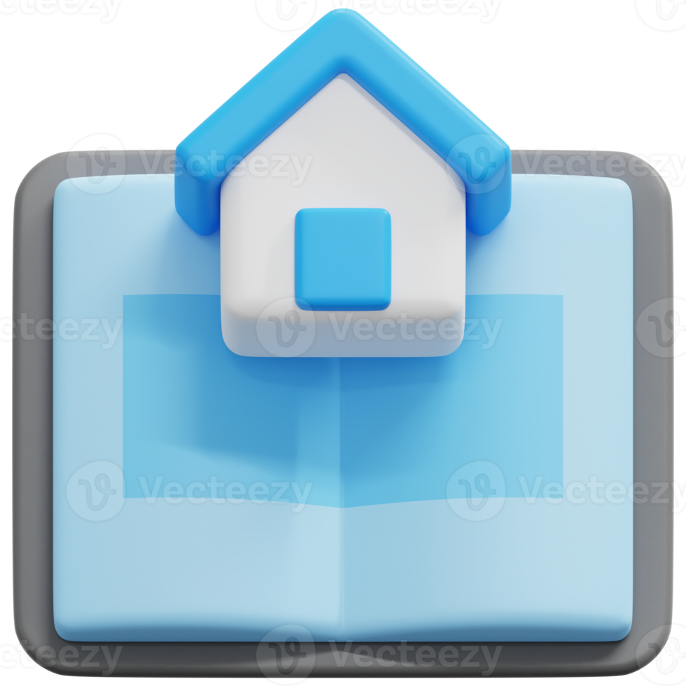 architecture 3d render icon illustration png