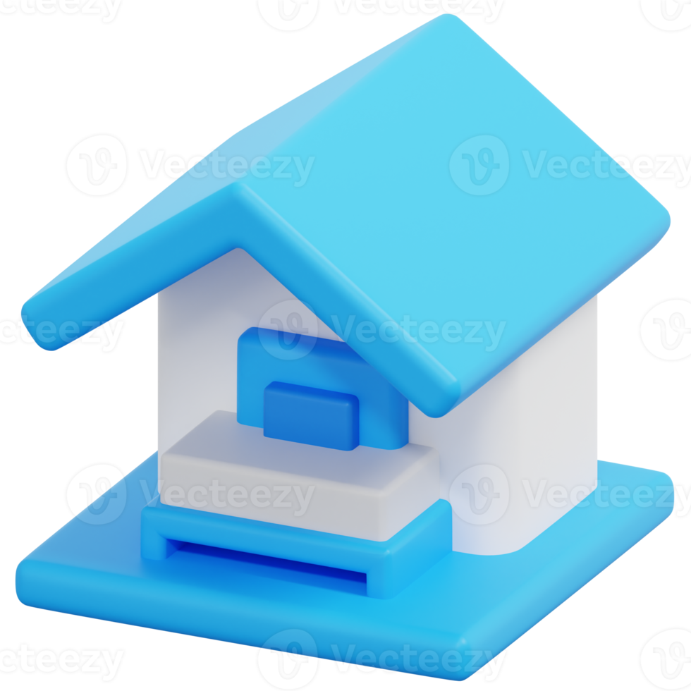accommodation 3d render icon illustration png