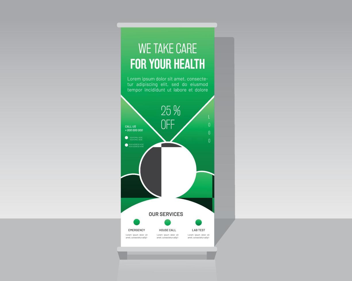 Medical Or Healthcare Roll Up Banner vector