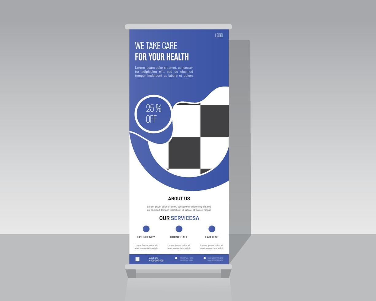 Medical Or Healthcare Roll Up Banner vector