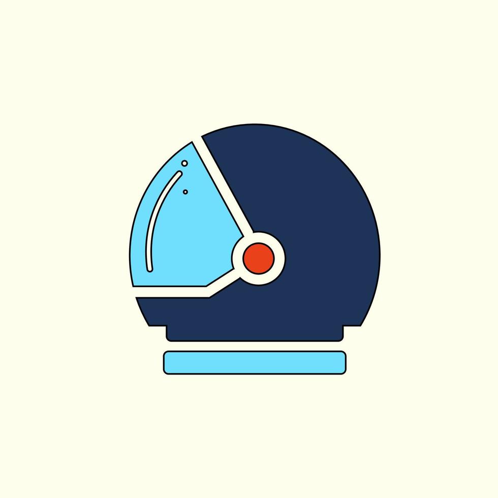 Astronaut Helmet. isolated vector Icon Illustration On White Background.