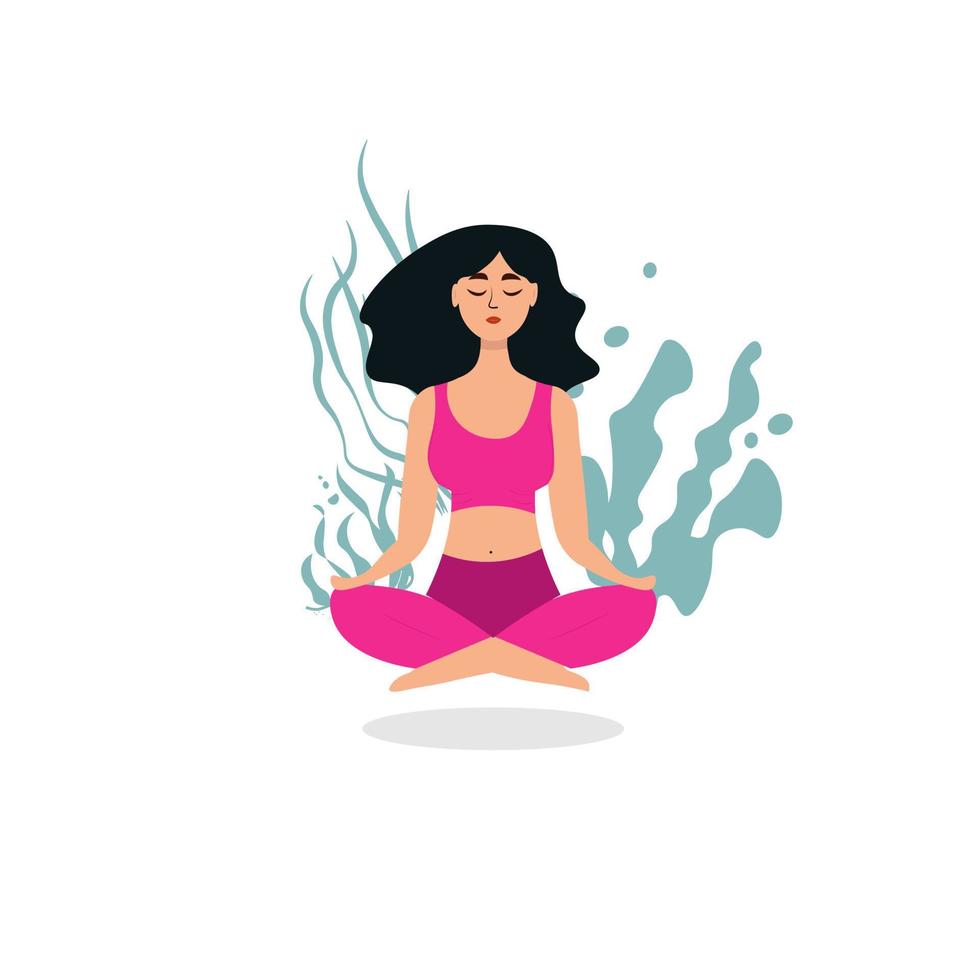 International yoga day vector illustration