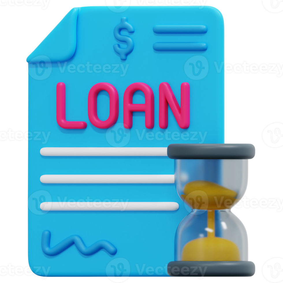 loan 3d render icon illustration png