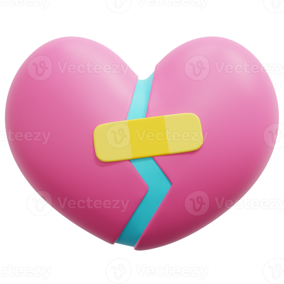 fixing heart 3d render icon illustration png