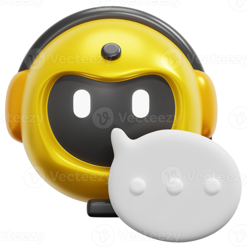 Chatbot 3d geven icoon illustratie png