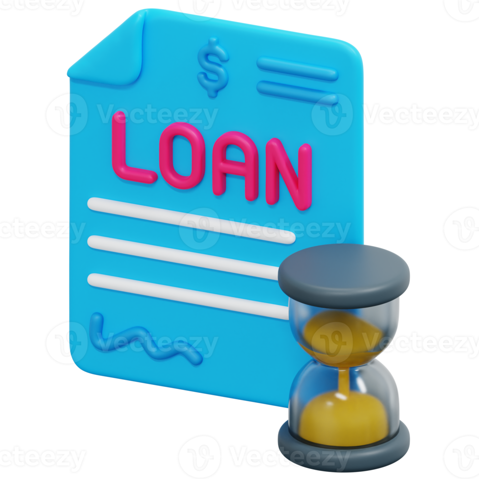 loan 3d render icon illustration png