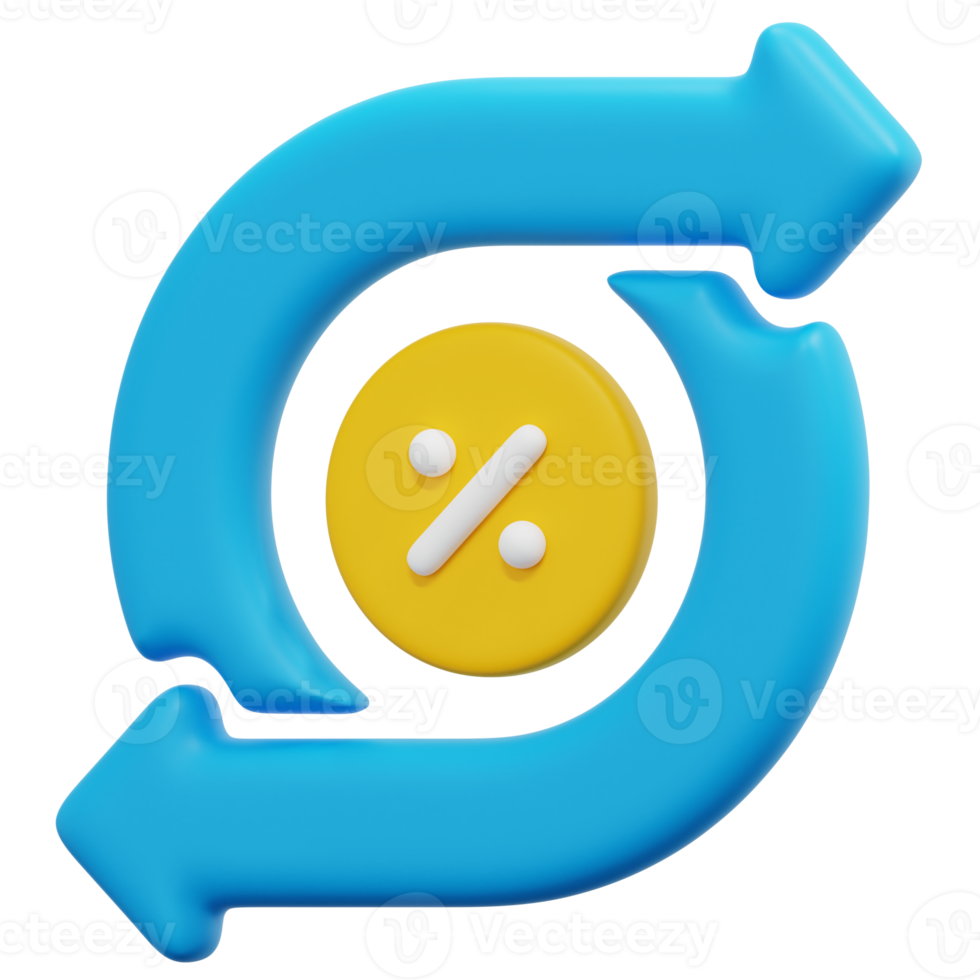 exchange rate 3d render icon illustration png