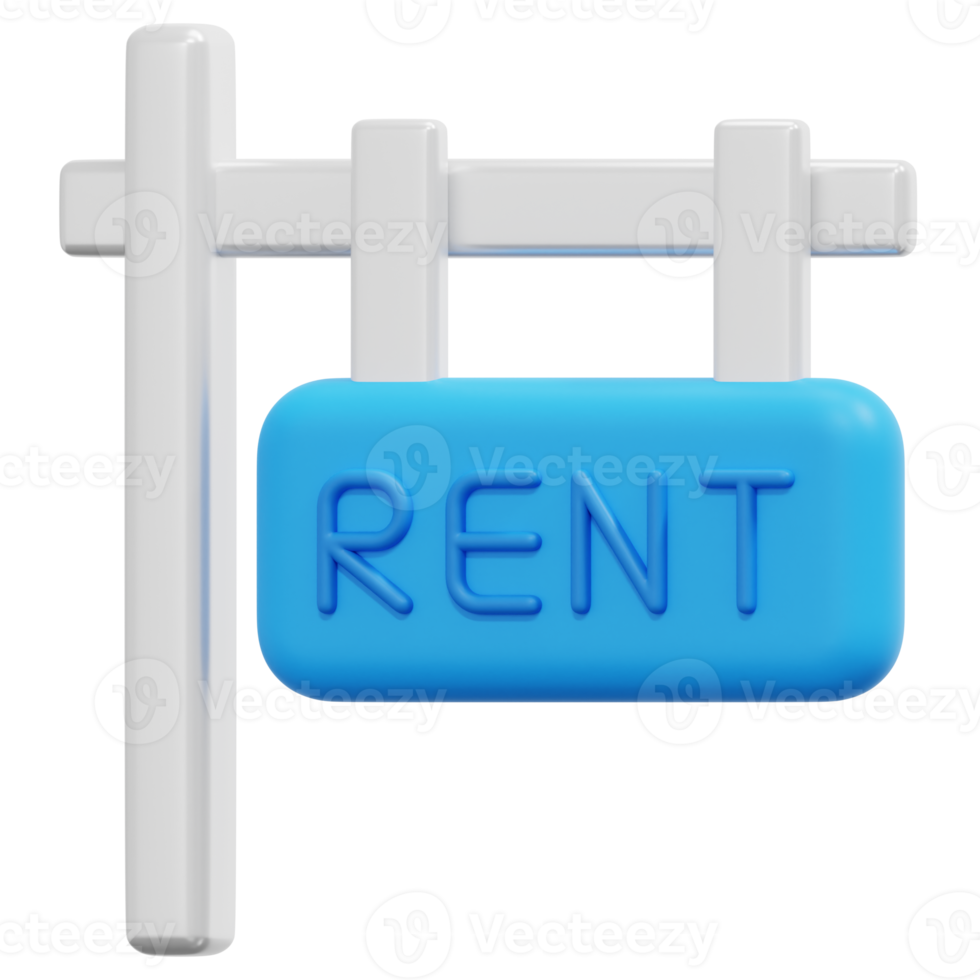 rent 3d render icon illustration png