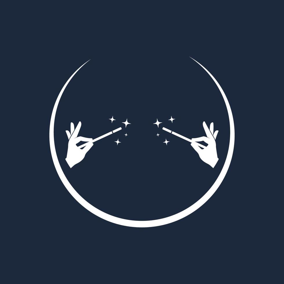 magic wand icon logo vector template