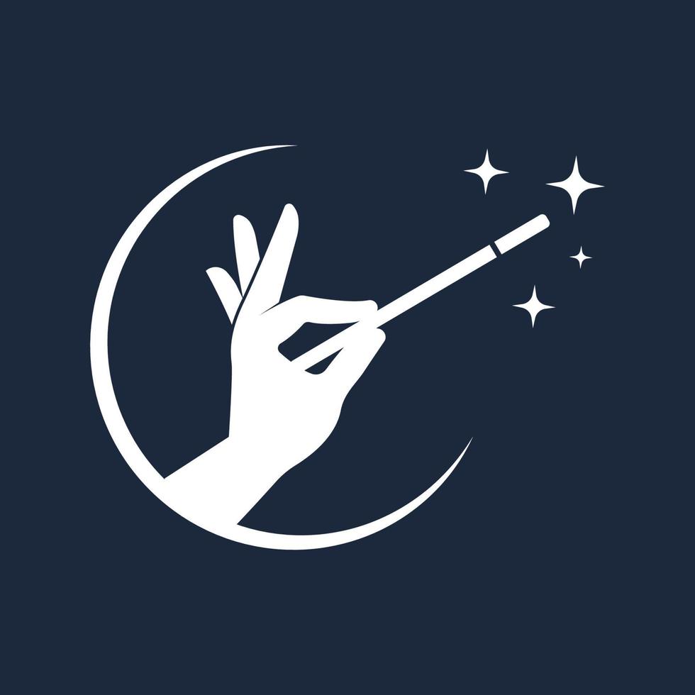 magic wand icon logo vector template