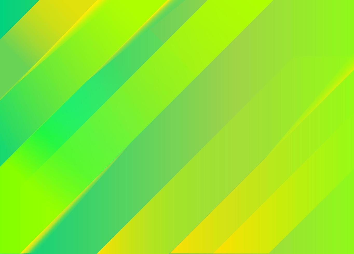 Diagonal lines with green and yellow gradient colors on a green background vector