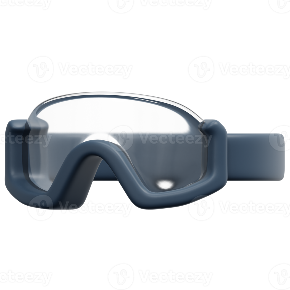 safety glasses 3d render icon illustration png