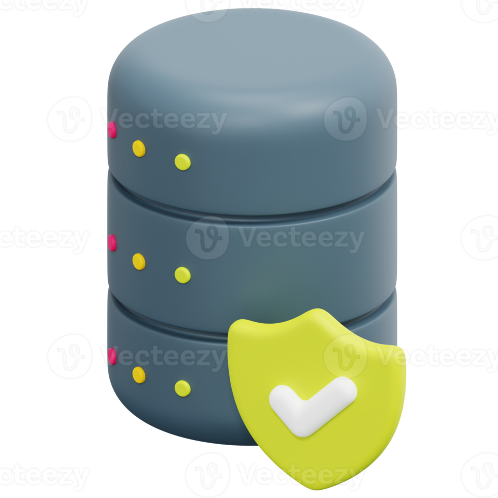 illustration de l'icône de rendu 3d de la base de données png