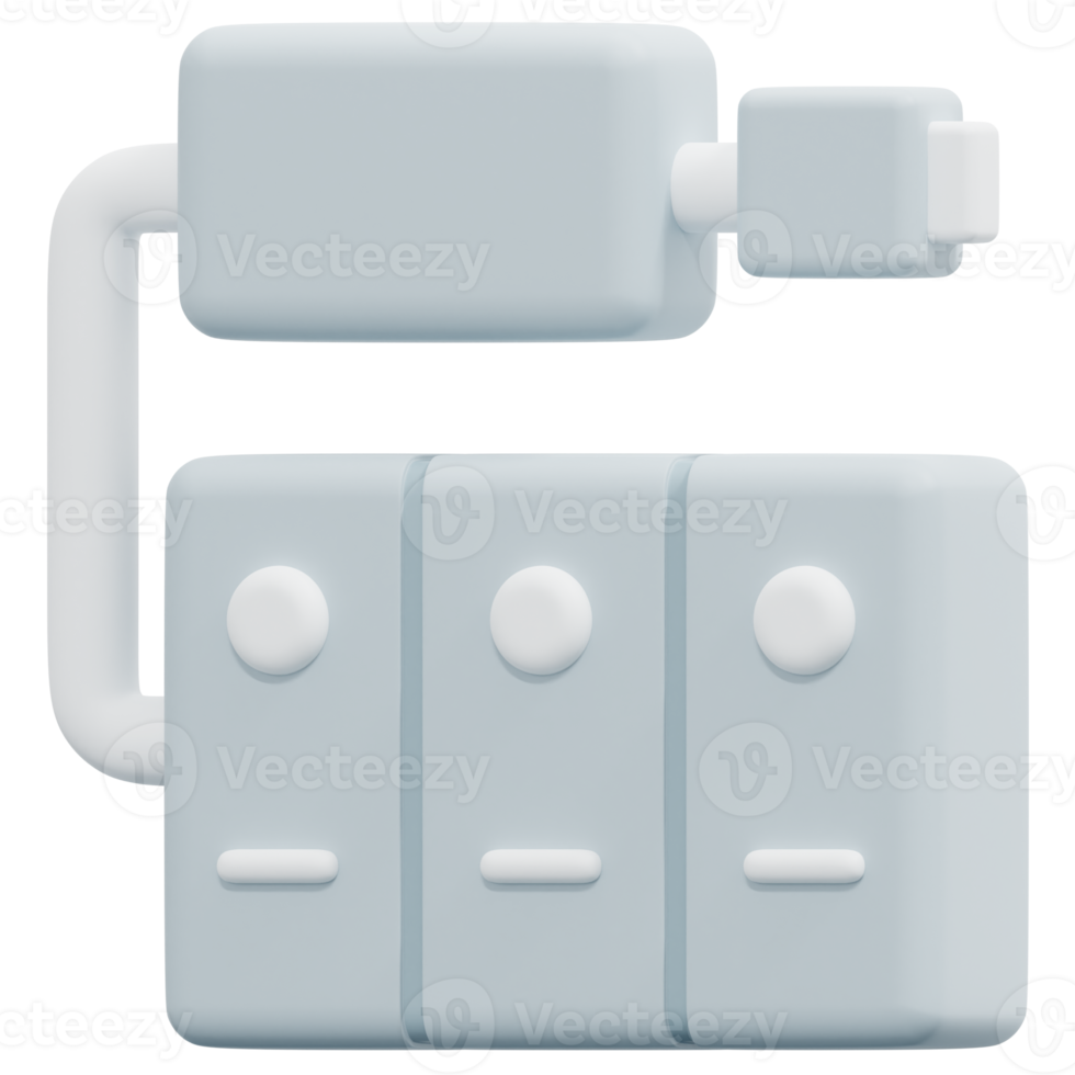 illustration de l'icône de rendu 3d de charge png