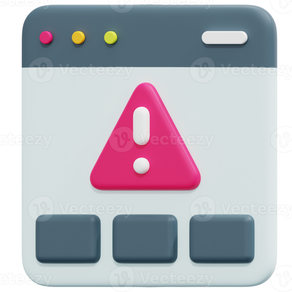 alert 3d render icon illustration png