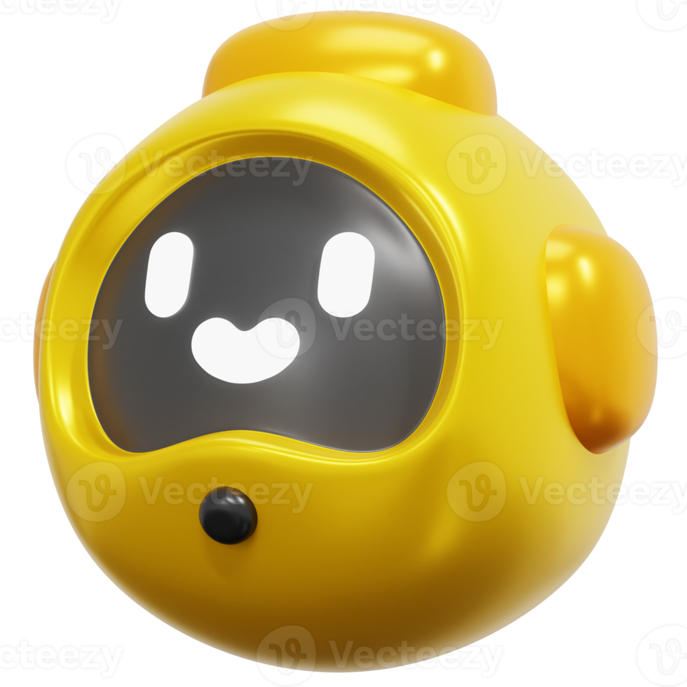 bot 3d render icon illustration png