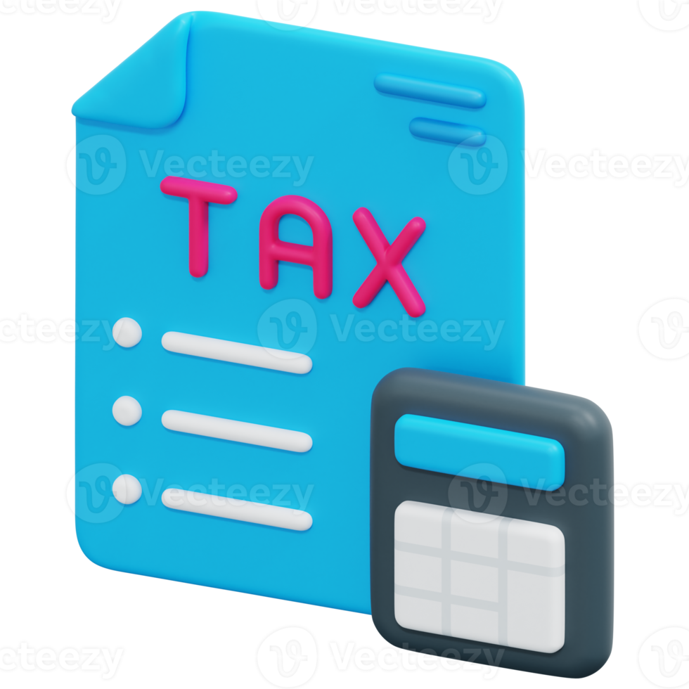 taxes 3d render icon illustration png