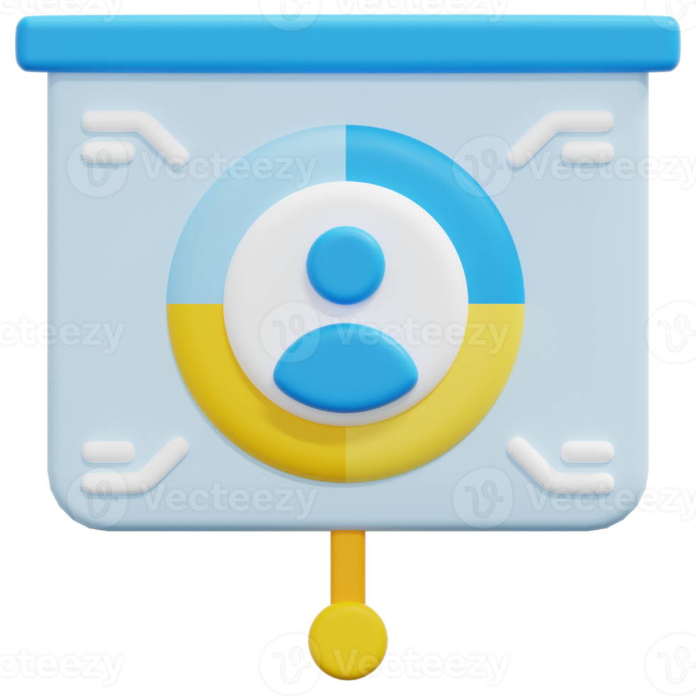 market analysis 3d render icon illustration png