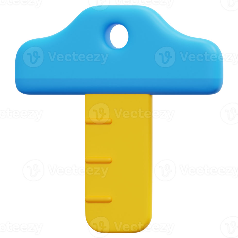 measure 3d render icon illustration png