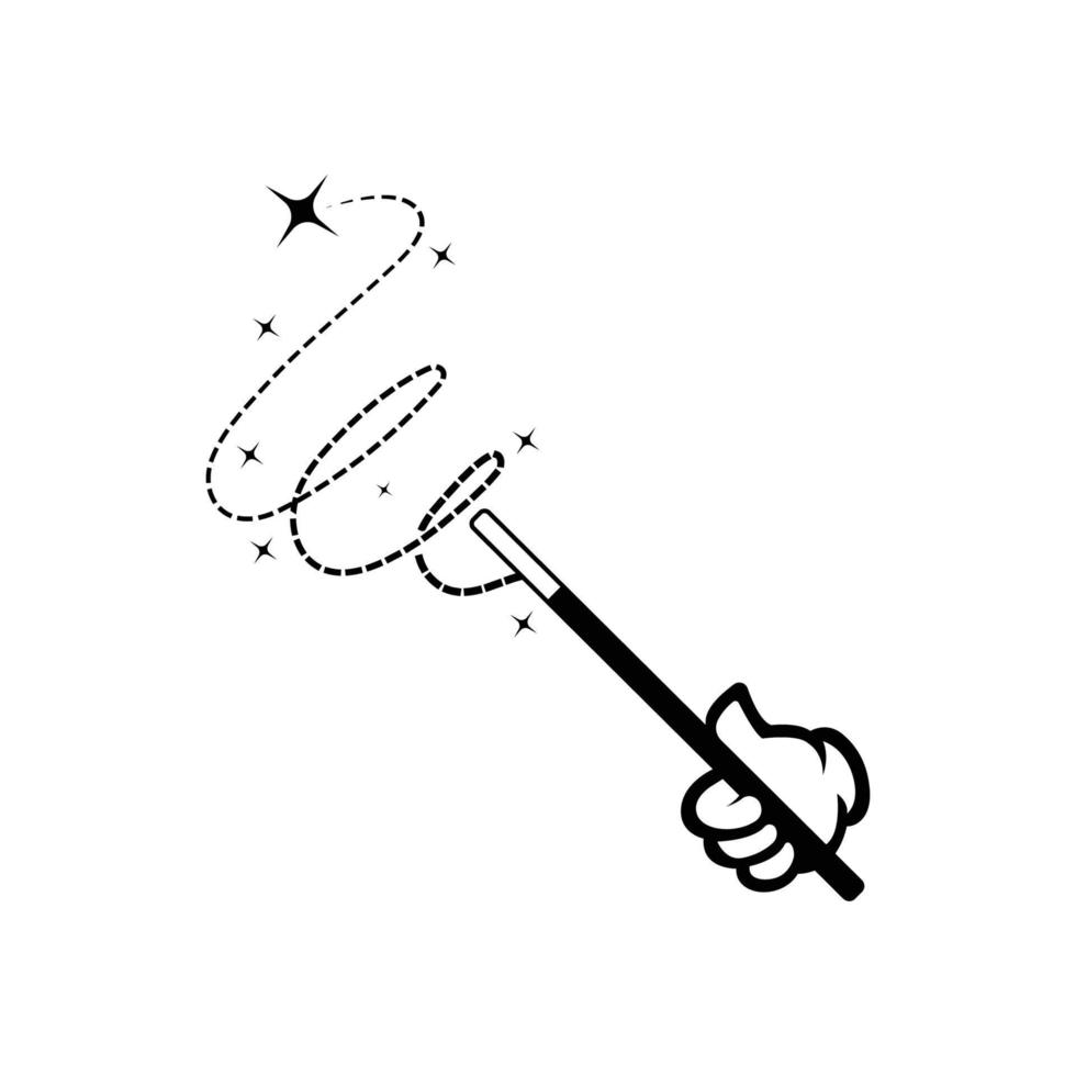 magic wand icon logo vector template